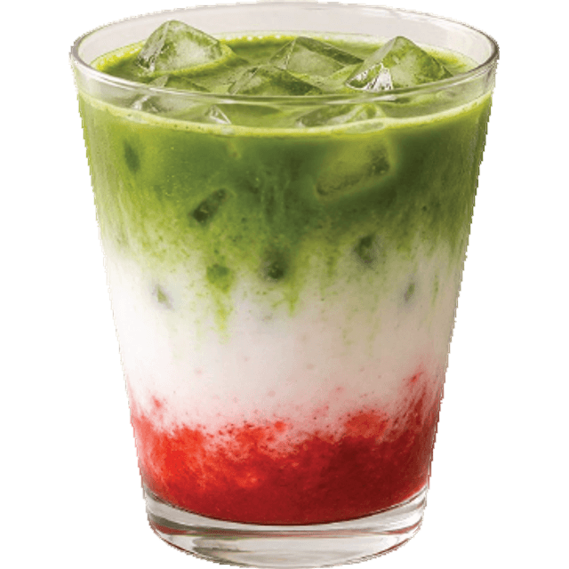 Strawberry matcha latte
